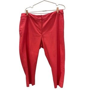 Talbots 16w Slim Crop Papaya Colored Pants